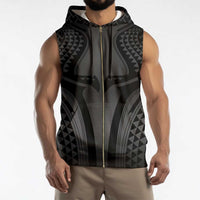 Hawaiian Kakau Art Tattoos Aquaman Style Sleeveless Zip Hoodie Special Edition LT03 - Polynesian Pride