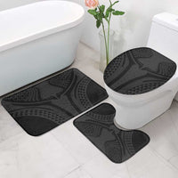 Hawaiian Kakau Art Tattoos Aquaman Style Bathroom Set Black Version - Polynesian Pride
