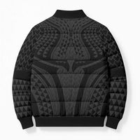Hawaiian Kakau Art Tattoos Aquaman Style Bomber Puffer Jacket Black Version LT03 - Polynesian Pride