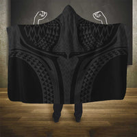 Hawaiian Kakau Art Tattoos Aquaman Style Hooded Blanket Black Version LT03 - Polynesian Pride