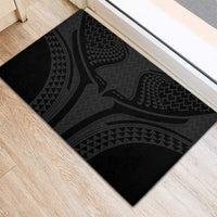Hawaiian Kakau Art Tattoos Aquaman Style Rubber Doormat Black Version LT03 - Polynesian Pride