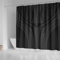 Hawaiian Kakau Art Tattoos Aquaman Style Shower Curtain Black Version - Polynesian Pride