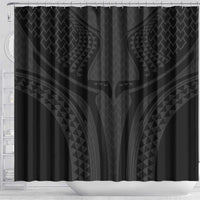 Hawaiian Kakau Art Tattoos Aquaman Style Shower Curtain Black Version - Polynesian Pride