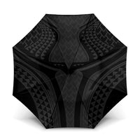 Hawaiian Kakau Art Tattoos Aquaman Style Umbrella Black Version LT03 One Size Folded 11.42 inch Opened Diameter 37.4 inch Black - Polynesian Pride