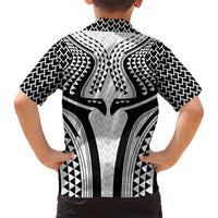 Hawaiian Kakau Art Tattoos Aquaman Style Kid Hawaiian Shirt White Version - Polynesian Pride