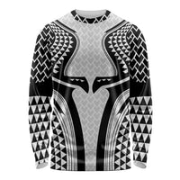 Hawaiian Kakau Art Tattoos Aquaman Style Long Sleeve Shirt White Version LT03 Unisex White - Polynesian Pride