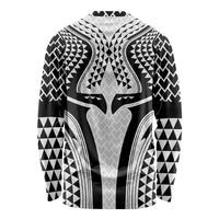Hawaiian Kakau Art Tattoos Aquaman Style Long Sleeve Shirt White Version LT03 - Polynesian Pride