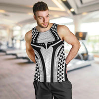 Hawaiian Kakau Art Tattoos Aquaman Style Men Tank Top White Version - Polynesian Pride
