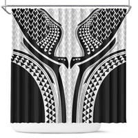 Hawaiian Kakau Art Tattoos Aquaman Style Shower Curtain White Version LT03 White - Polynesian Pride