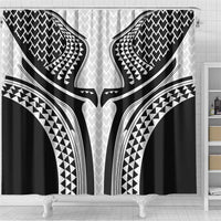 Hawaiian Kakau Art Tattoos Aquaman Style Shower Curtain White Version LT03 - Polynesian Pride