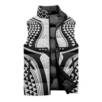 Hawaiian Kakau Art Tattoos Aquaman Style Sleeveless Puffer Jacket White Version LT03 - Polynesian Pride