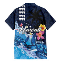 Hawaiian Honu Honi Ihu Family Matching Mermaid Dress and Hawaiian Shirt With Plumeria and Kakau Art Pattern