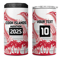 Cook Islands Marathon 2025-Pursuit in Paradise 4 in 1 Can Cooler Tumbler Red Color