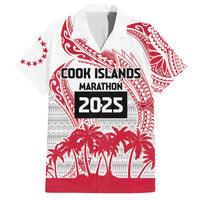 Cook Islands Marathon 2025-Pursuit in Paradise Family Matching Puletasi and Hawaiian Shirt Red Color LT03 Dad's Shirt - Short Sleeve Red - Polynesian Pride