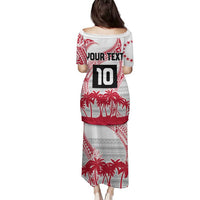 Cook Islands Marathon 2025-Pursuit in Paradise Family Matching Puletasi and Hawaiian Shirt Red Color LT03 - Polynesian Pride
