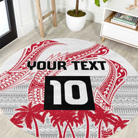 Cook Islands Marathon 2025-Pursuit in Paradise Round Carpet Red Color LT03 Red - Polynesian Pride