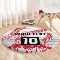 Cook Islands Marathon 2025-Pursuit in Paradise Round Carpet Red Color LT03 - Polynesian Pride