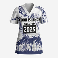 Cook Islands Marathon 2025-Pursuit in Paradise Scrub Top Blue Color - Polynesian Pride
