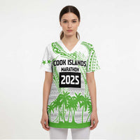 Cook Islands Marathon 2025-Pursuit in Paradise Scrub Top Green Color - Polynesian Pride