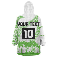 Cook Islands Marathon 2025-Pursuit in Paradise Wearable Blanket Hoodie Green Color