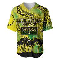 Cook Islands Marathon 2025-Pursuit in Paradise Baseball Jersey Special Edition LT03 Yellow-Green - Polynesian Pride