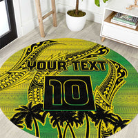 Cook Islands Marathon 2025-Pursuit in Paradise Round Carpet Special Edition LT03 Yellow-Green - Polynesian Pride