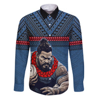 Custom Toa Samoa Rugby Family Matching Summer Maxi Dress and Hawaiian Shirt Samoan Warrior Ula Fala Tribal Pattern LT03