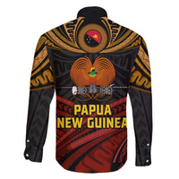 Papua New Guinea Bird-of-Paradise Family Matching Mermaid Dress and Hawaiian Shirt Coat of Arms and Tribal Patterns LT03 - Polynesian Pride