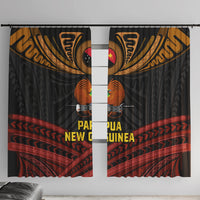 Papua New Guinea Bird-of-Paradise Window Curtain Coat of Arms and Tribal Patterns