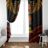 Papua New Guinea Bird-of-Paradise Window Curtain Coat of Arms and Tribal Patterns