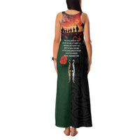 New Zealand and Australia ANZAC Day Family Matching Tank Maxi Dress and Hawaiian Shirt Lest We Forget Indigenous and Maori Pattern
