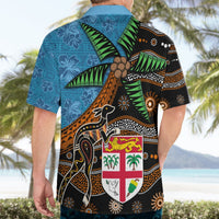 Fiji and Australia Hawaiian Shirt Fijian and Aboriginal mix Culture LT03 - Polynesian Pride
