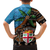 Fiji and Australia Hawaiian Shirt Fijian and Aboriginal mix Culture LT03 - Polynesian Pride