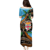 Fiji and Australia Puletasi Fijian and Aboriginal mix Culture LT03 - Polynesian Pride