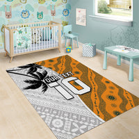 Custom Fiji and Australia Rugby Area Rug Tapa Mix Aboriginal Pattern Half Style