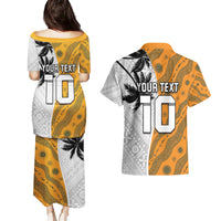 Custom Fiji and Australia Rugby Couples Matching Puletasi and Hawaiian Shirt Tapa Mix Aboriginal Pattern Half Style LT03 - Polynesian Pride