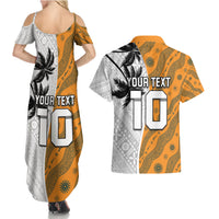 Custom Fiji and Australia Rugby Couples Matching Summer Maxi Dress and Hawaiian Shirt Tapa Mix Aboriginal Pattern Half Style