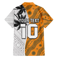 Custom Fiji and Australia Rugby Hawaiian Shirt Tapa Mix Aboriginal Pattern Half Style LT03 - Polynesian Pride