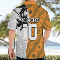Custom Fiji and Australia Rugby Hawaiian Shirt Tapa Mix Aboriginal Pattern Half Style LT03 - Polynesian Pride