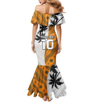 Custom Fiji and Australia Rugby Mermaid Dress Tapa Mix Aboriginal Pattern Half Style LT03 - Polynesian Pride