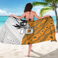 Custom Fiji and Australia Rugby Sarong Tapa Mix Aboriginal Pattern Half Style