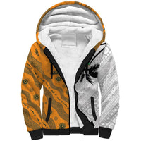 Custom Fiji and Australia Rugby Sherpa Hoodie Tapa Mix Aboriginal Pattern Half Style LT03 Unisex White - Polynesian Pride