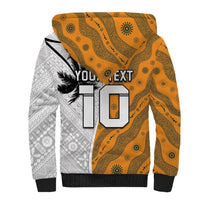 Custom Fiji and Australia Rugby Sherpa Hoodie Tapa Mix Aboriginal Pattern Half Style LT03 - Polynesian Pride
