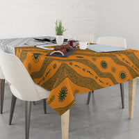 Custom Fiji and Australia Rugby Tablecloth Tapa Mix Aboriginal Pattern Half Style