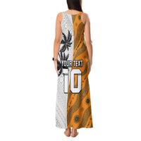Custom Fiji and Australia Rugby Tank Maxi Dress Tapa Mix Aboriginal Pattern Half Style LT03 - Polynesian Pride