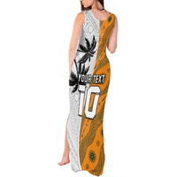 Custom Fiji and Australia Rugby Tank Maxi Dress Tapa Mix Aboriginal Pattern Half Style