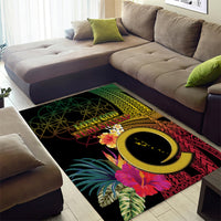 Vanuatu Independence Day Area Rug Sand Drawing Melanesian Vibes