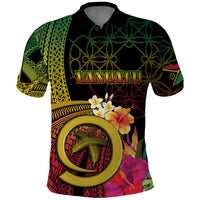 Vanuatu Independence Day Polo Shirt Sand Drawing Melanesian Vibes