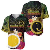 Vanuatu Shefa Day Baseball Jersey Sand Drawing Melanesian