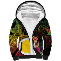 Vanuatu Shefa Day Sherpa Hoodie Sand Drawing Melanesian
